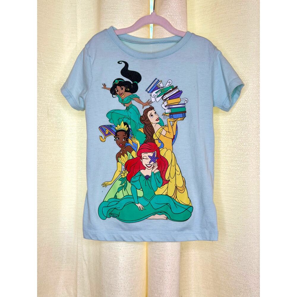 Disney Princess Belle, Ariel, Tiana and Jasmine t shirt size 4T